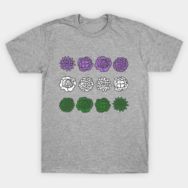 Genderqueer Flowers T-Shirt by SpectacledPeach